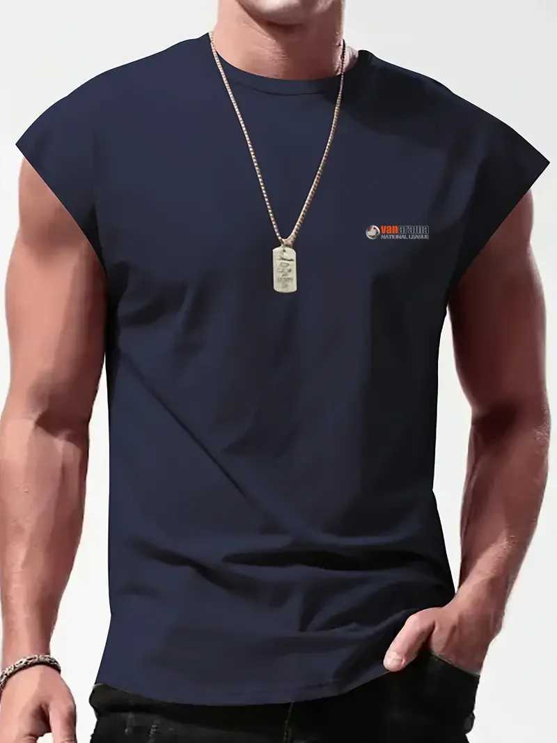 Leisure sports loose fit exercise sleeveless fitness oversized mens bodybuilding sports mens sleeveless bottom quick drying shirt W250111