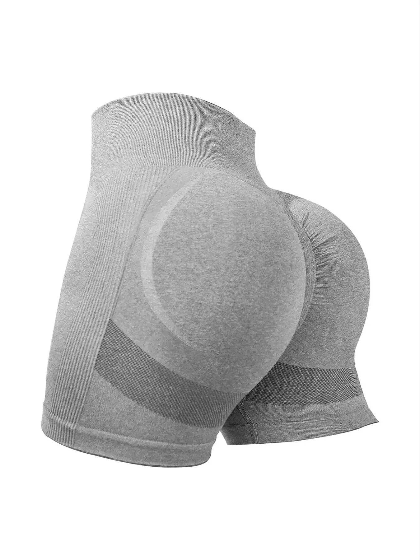 Womens Wideband Athletic Shorts Solid Color High Waist Cycling Shorts Womens ActivewearXJ250111