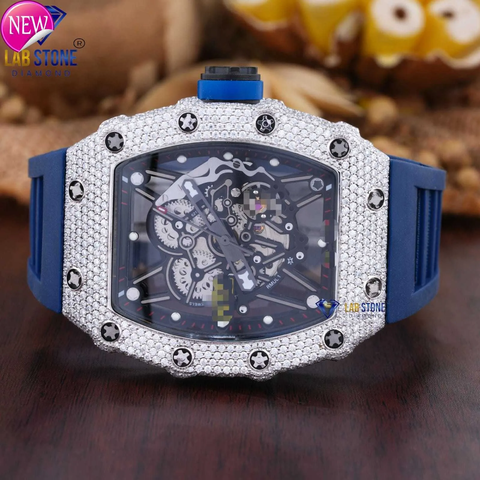 Other Clocks home Custom VVS Moissanite Mechanical Watch Pass Diamond Tester Iced Out Luxury Fine Jewelry