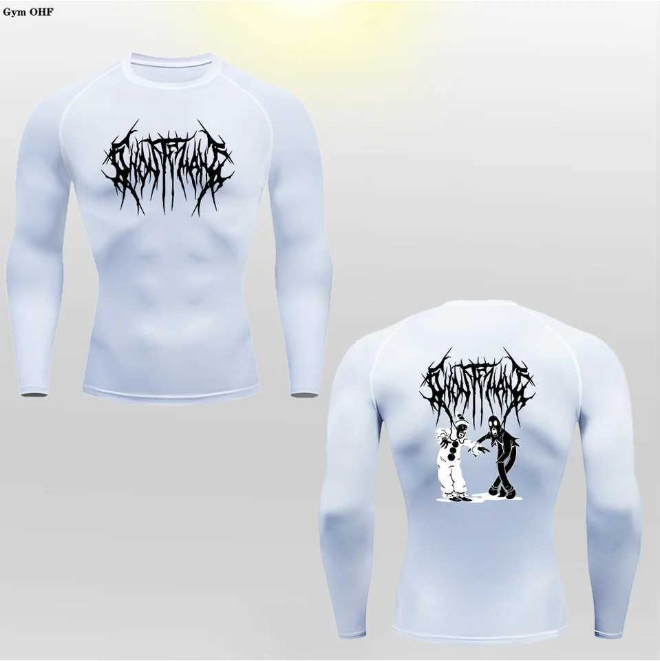 Graphic T-shirt mens clothing sportswear compression fast drying long sleeved running bodybuilding Jujitsu boxing underwear W250111