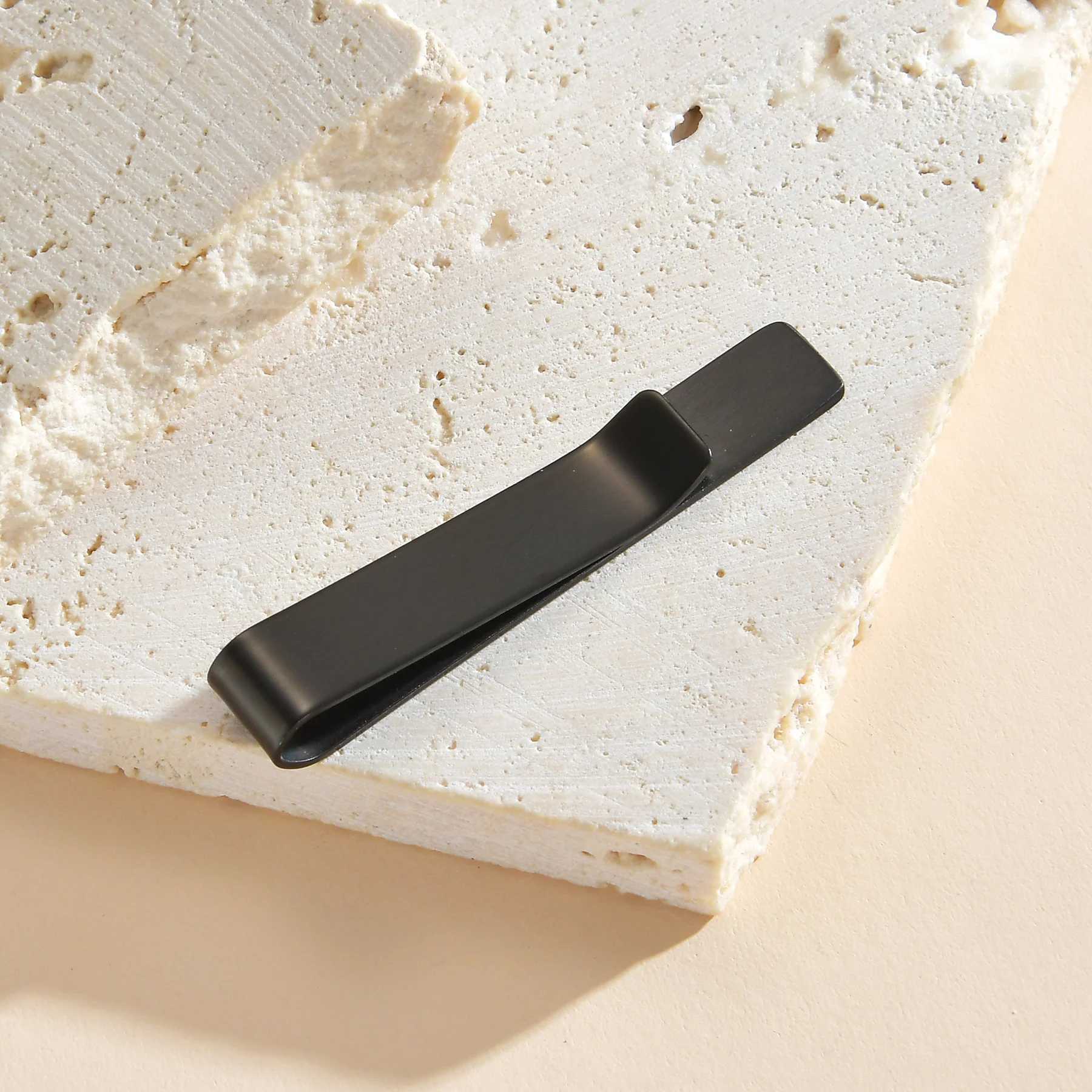 Fashion stainless steel punk tie clip mens blank bar metal necklace party busin wedding simple decoration jewelry gift W250111