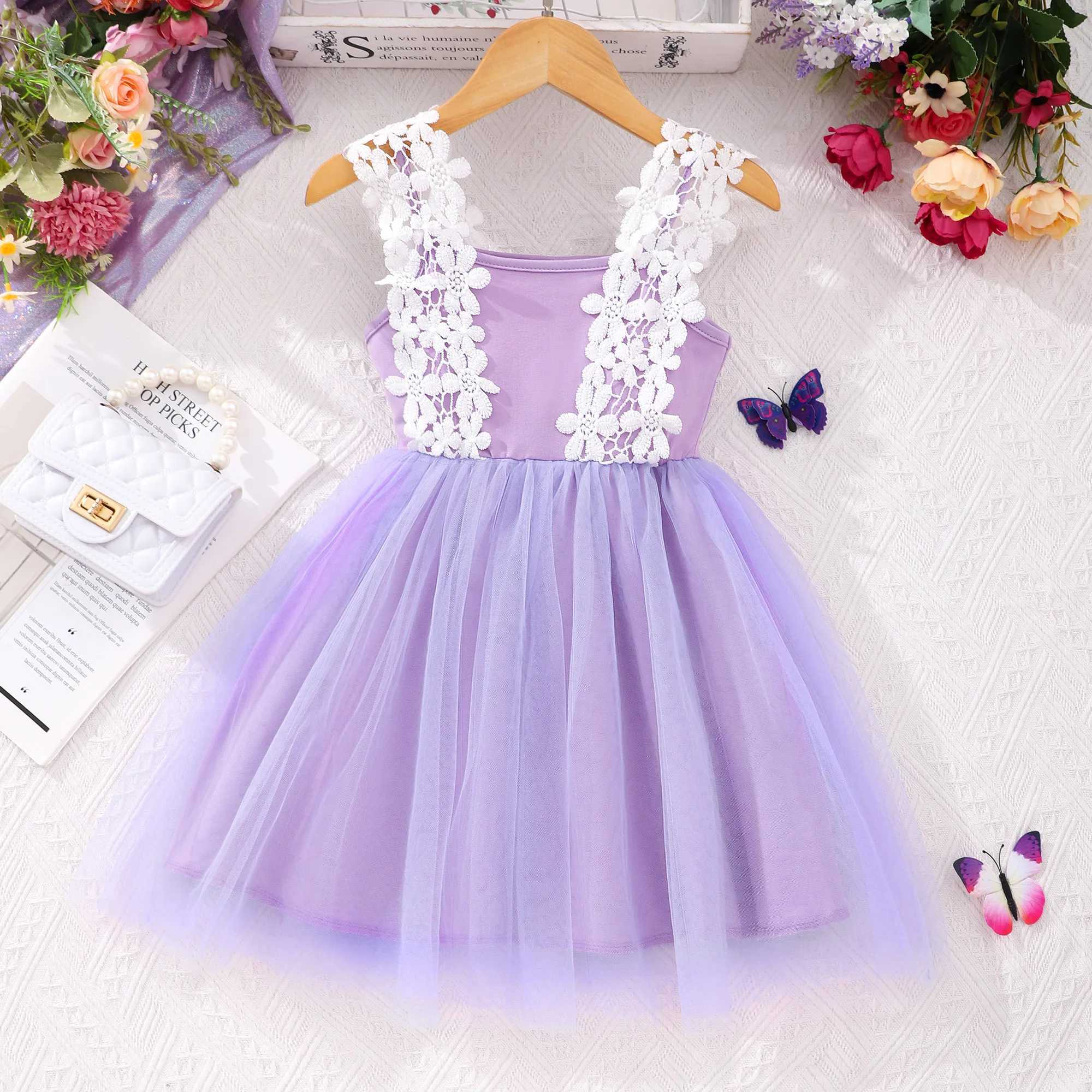 Able Lace Suspended Tutu Girls Dress Sweet Fashion Sundress Summer W250111