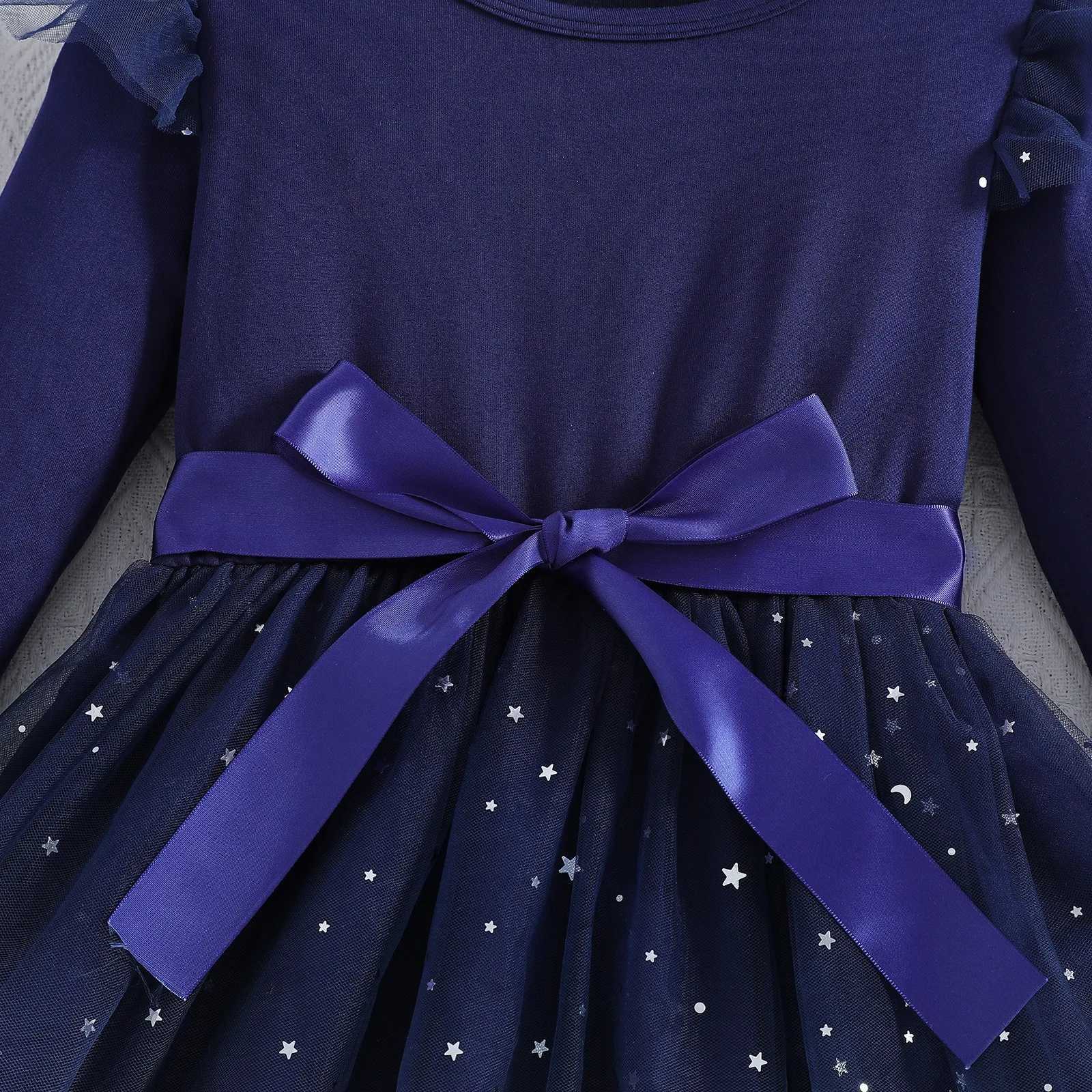 2025 New Womens Clothing Autumn Spring Childrens Princess Dress Birthday Par Dress Childrens Fashion Sleep 1-8T W250111