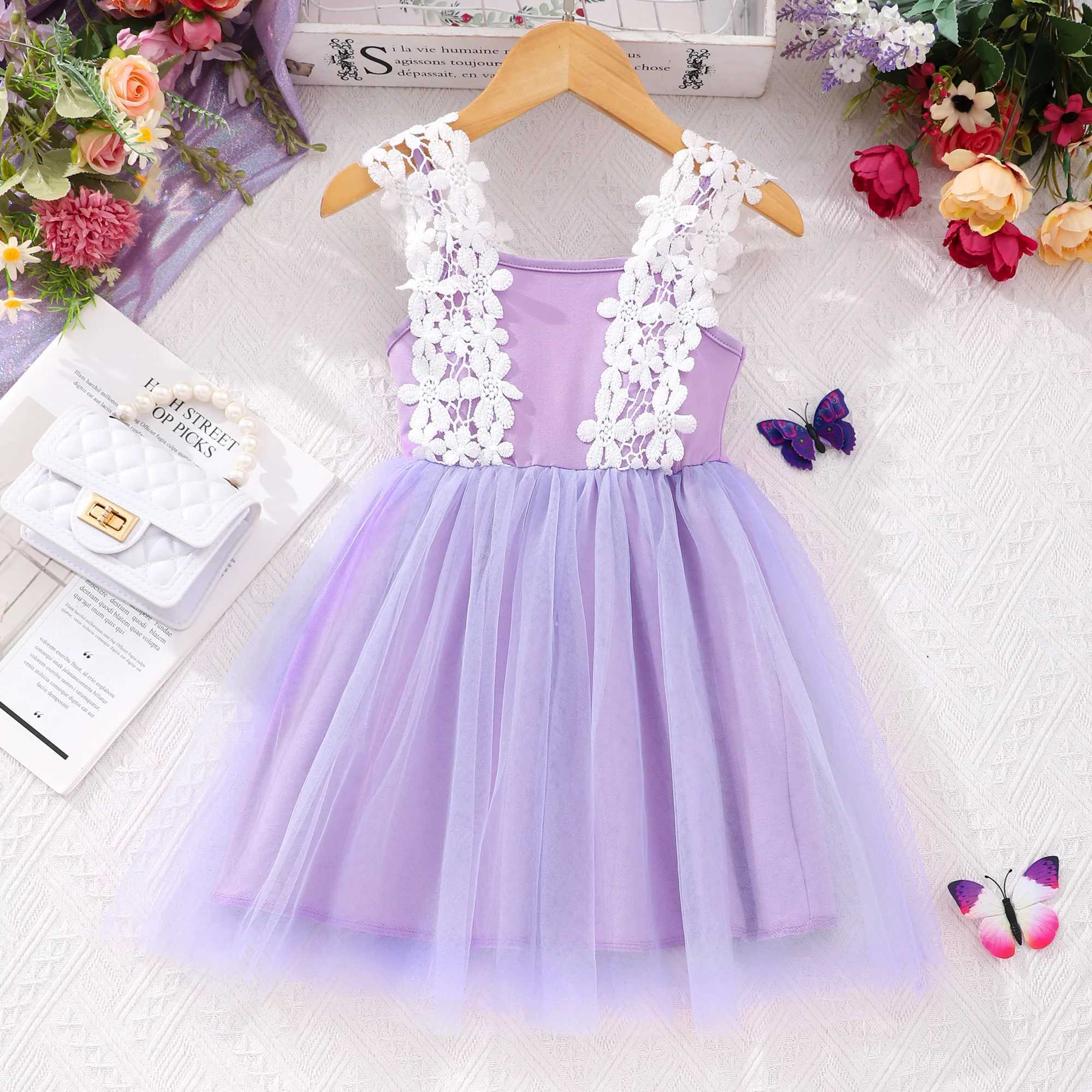 Able Lace Suspended Tutu Girls Dress Sweet Fashion Sundress Summer W250111