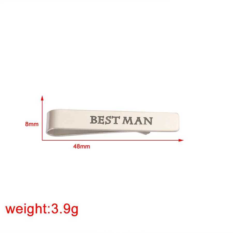 1 piece of 304 stainless steel tie clip for the best groom and bride father for men W250111