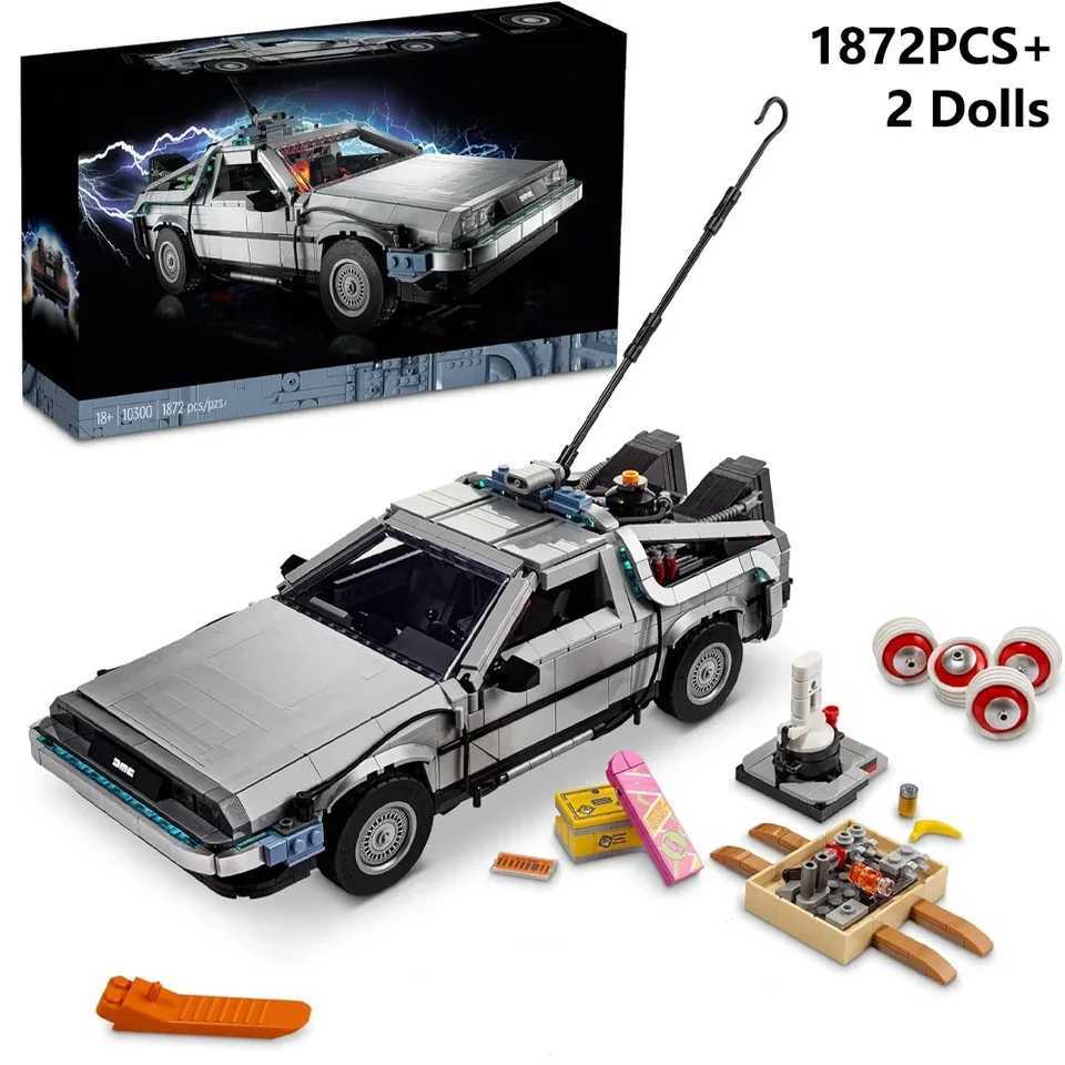 1872Pcs Back to the Future Time 1 12 Machine Compatible 10300 Building Blocks Technical Car Bricks Construct Birthday Toys GiftsXJ250102