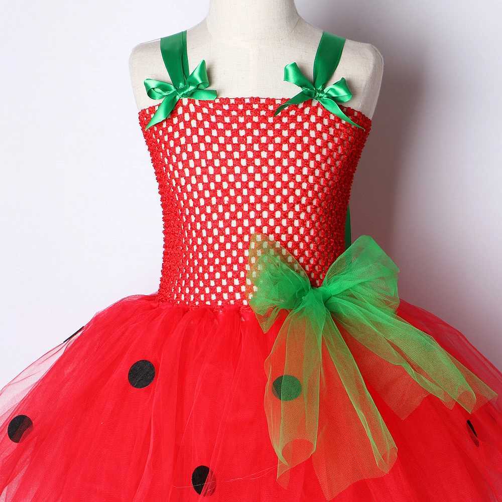 Baby girl Tutu dress Strberry princess dress Childrens girl birthday costume Watermelon Halloween costume Preschool W250111