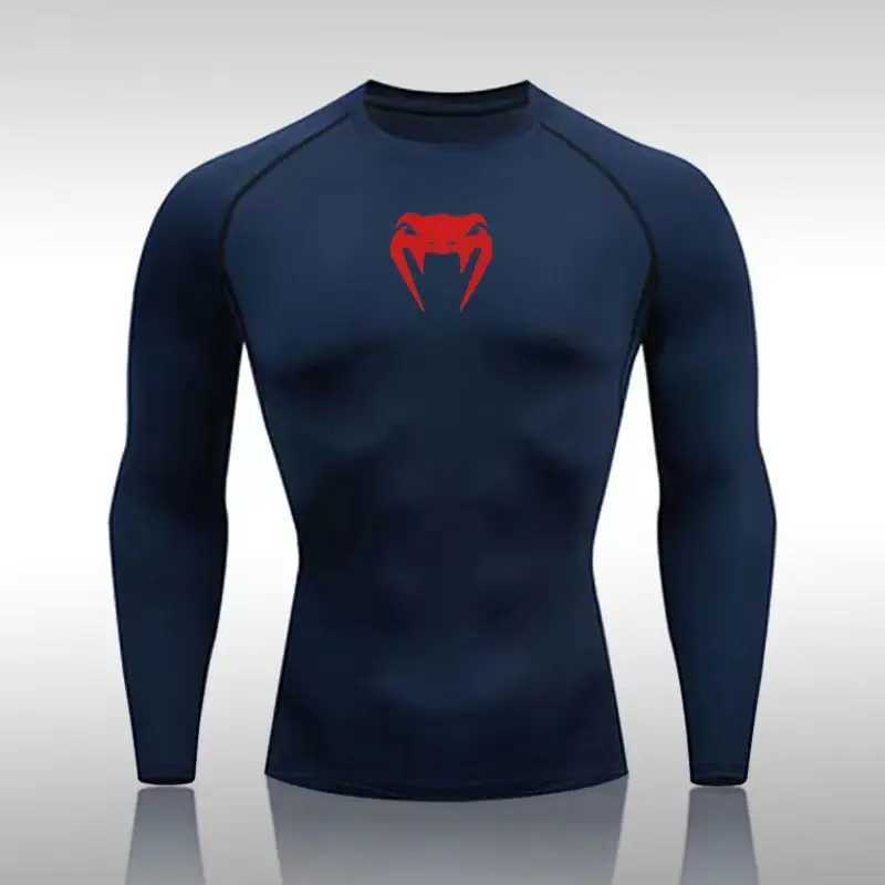 New sports shirt fitness T-shirt underwear mens running tight fitting sports shirt fast drying high elasticity top sports long sleeved top W250111