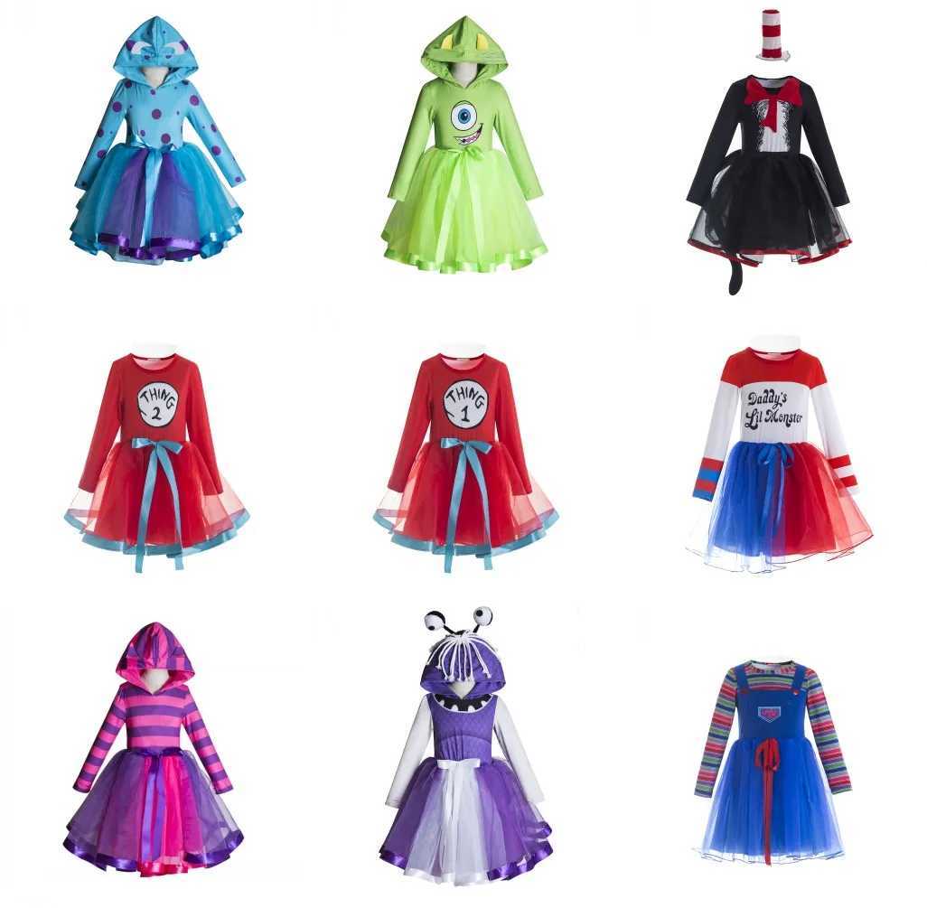 Monster Tutu Dress with Eyes and Hair Monster Eyes Hair Monster Tutu Dance Recital/Dress up Halloween costume Bithday Tutus W250111