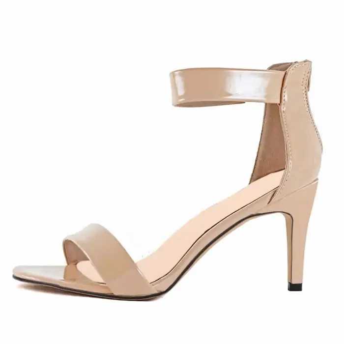 New Arrival 2025 New Womens Sandals Pump 9cm Sexy Open High Heels Buckle Thin High Heels Summer Ankle Strap Sandals Party Dress Wedding Shoes T250110