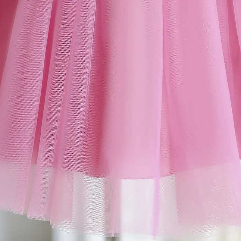 3-8 Yrs girl princess dress sequined lace chiffon wedding Par Tutu fluffy childrens evening dress formal bride dress W250111