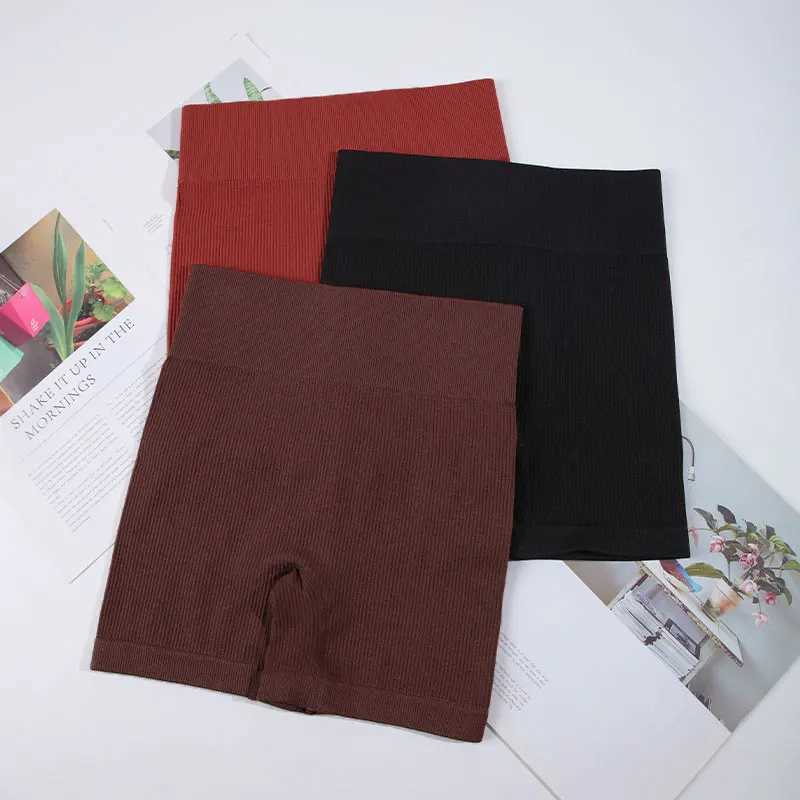 CHRLEISURE Seamless Ribbed Yoga Shorts For Women High Waisted Biker Tights Elastic Workout Slim Sports Leggings SportswearXJ250111