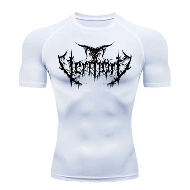 Compression shirt mens sprint T-shirt gym sports top quick drying breathable black fitness sportswear fitness suit W250111