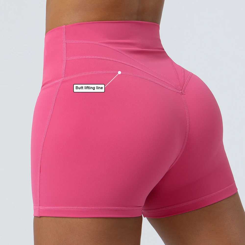 Cross Waist Yoga Shorts V Cut Pilates Gym Fitness Sport Crop Pants Tight Butt Lifting Outdoor Running Dance Cycling ShortsXJ250111