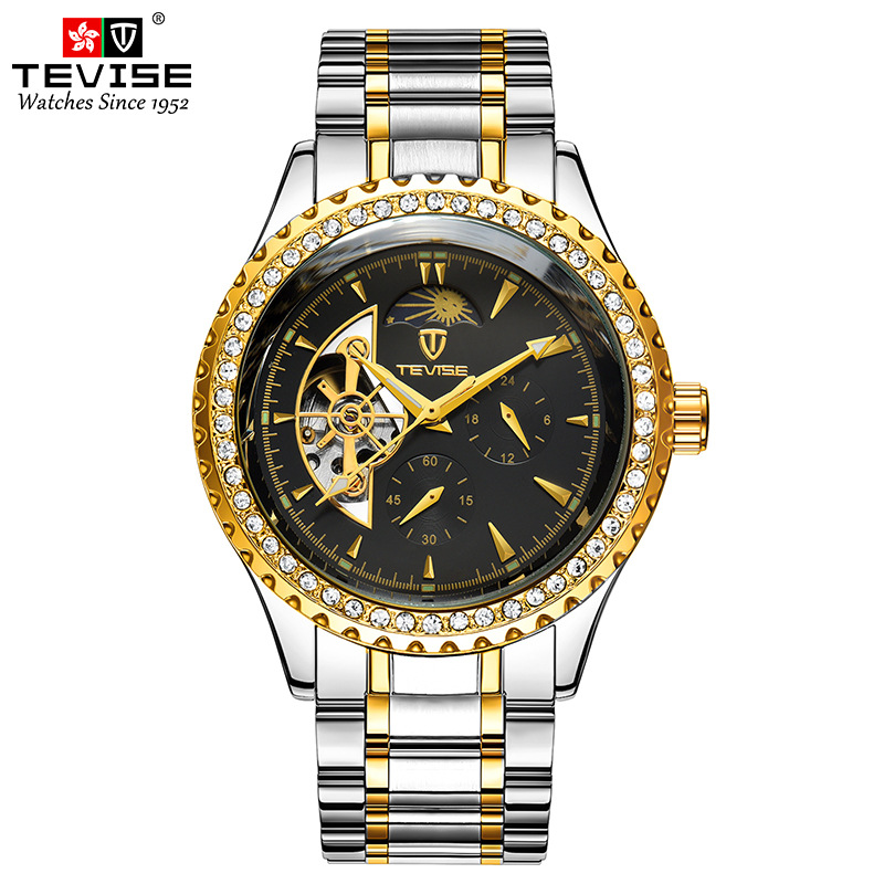 TEVISE Luxury Watch Mechanical Casual Mens Watch Automatic Mechanical Watch for Men Wrist watches T050-T807F