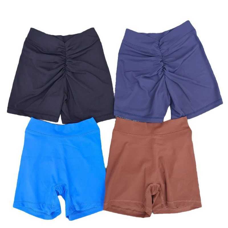 Sexy V-Back Shorts High Waisted Hip Lifting Yoga Shorts Womens Nylon Tight Fitting Shorts Training Sports Fitness PantsXJ250111