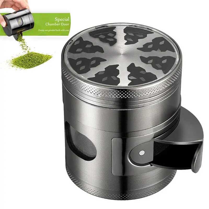 60MM 4 Layers Tobacco Grinder Zinc Alloy Manual Cigarette Tobacco Grinder Smoke Mill Herbal Herb Spice Mill Grass Smoke GrinderXJ250111