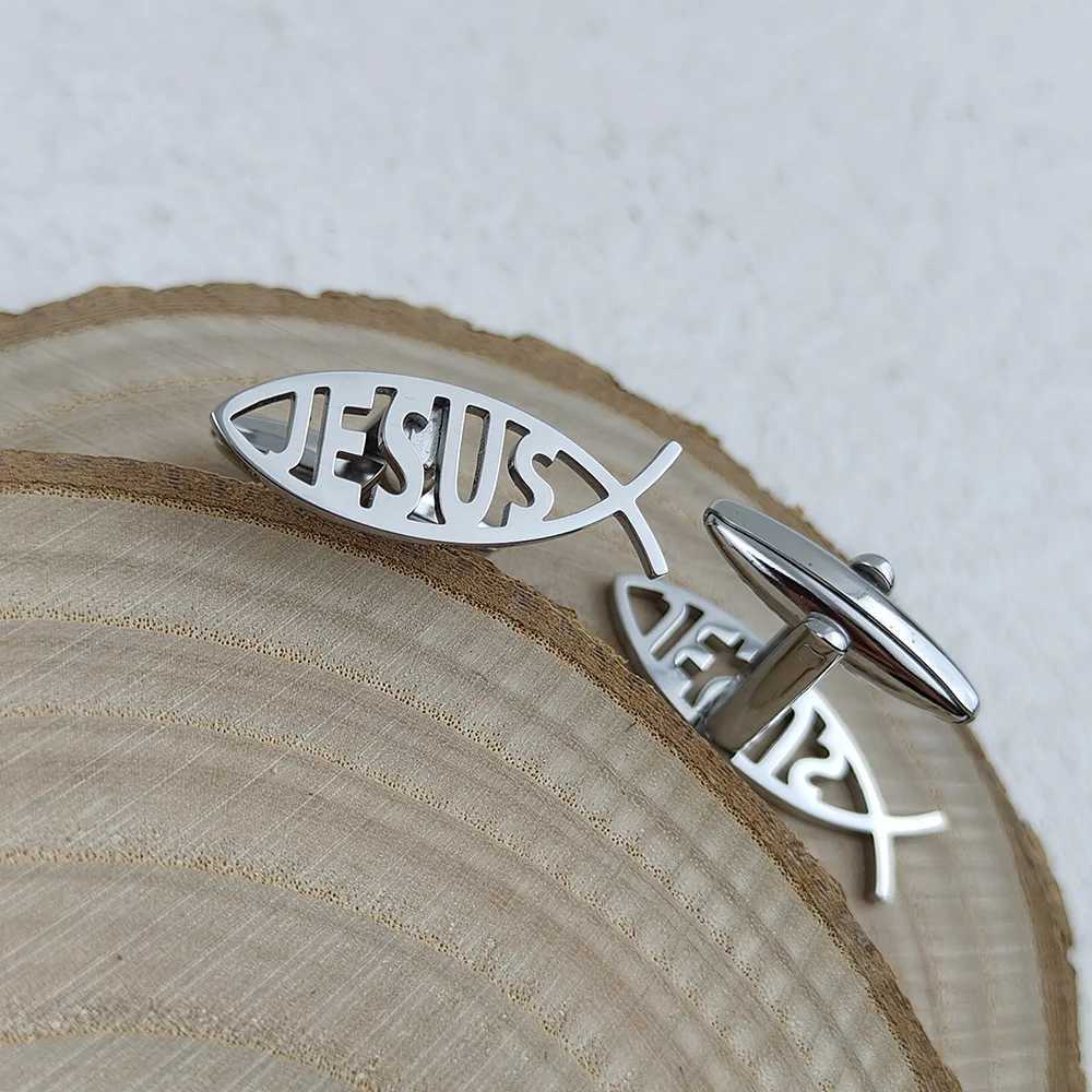 New fish cufflinks fashionable metal shirt cufflinks retro style set accessories suitable for dinner parties W250111