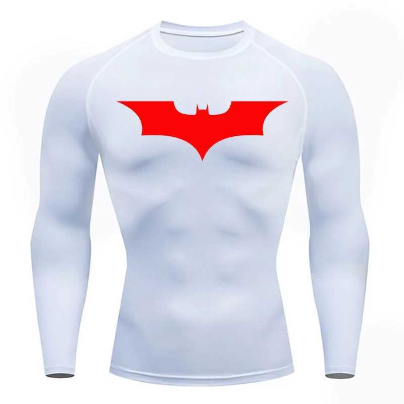 Mens T-shirt long sleeved compression Shemd sunscreen two-layer quick drying fitness mmaTop exercise Rashgarda fitness W250111