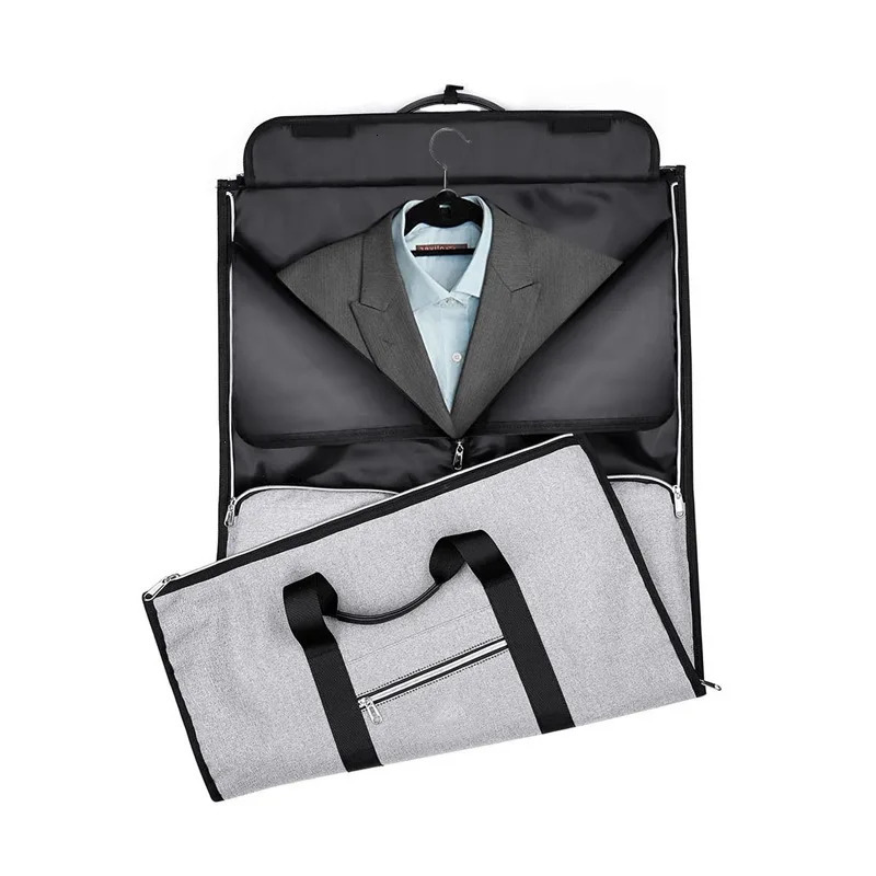 Portable Suit Storage Bag 2 in 1 Busines Travel Duffel Bag Mens Garment Bag Shoulder Trip Handbag Clothing Luggage Bag 250106