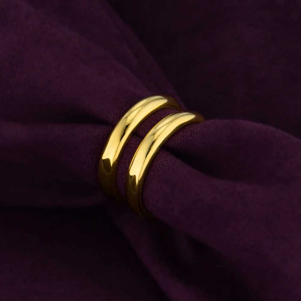 Size 7 Romantic Simple Letter C Ring Gold Plated Stainl Steel Finger Engagement Wedding Rings Promise Jewelry GiftXJ250110