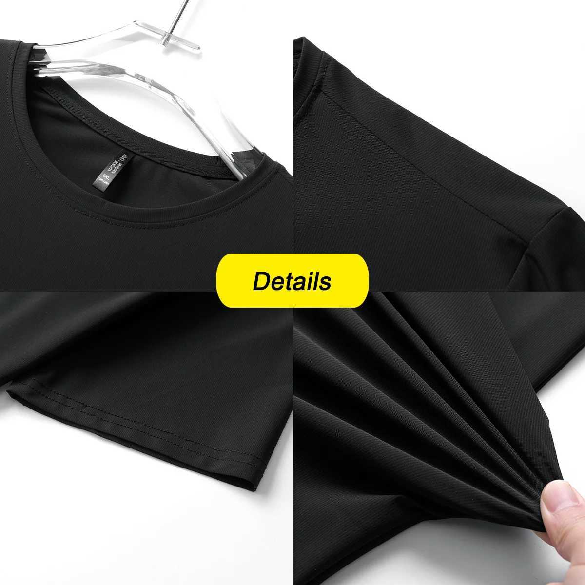 Summer running T-shirt quick drying breathable striped T-shirt mens sportswear jogging gym sports top womens fitness short sleeved 7XL W250111