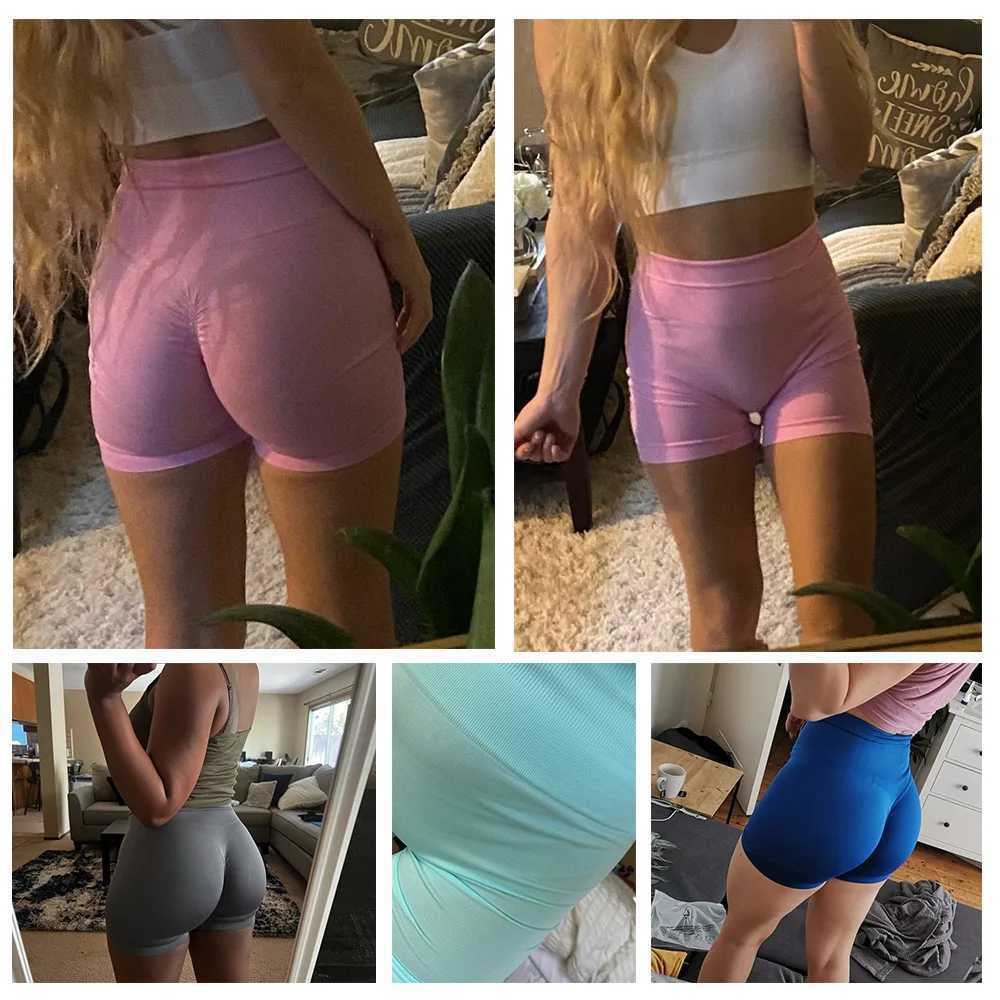 Seamless High Waist Push Up Shorts For Women Breathable Leggins Sexy Scrunch Bum Tights Gym Fitness Cycling Biker Sport ShortsXJ250111