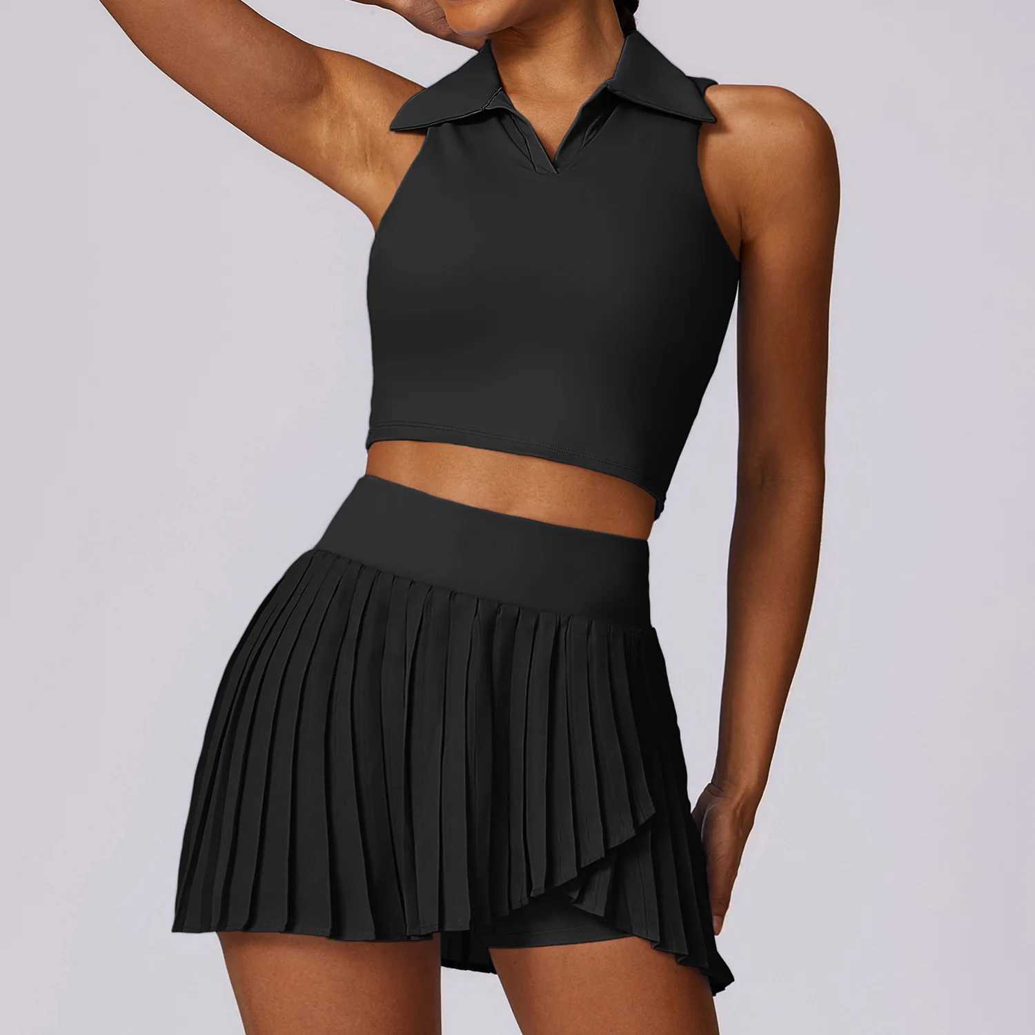 Ventilation 2-piece tennis and skiing set gym outerwear running womens dance badminton sexy skiing shorts X250110