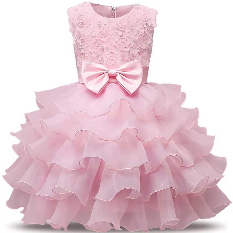 Deluxe Par wedding dress for children used for weddings birthdays childrens Christmas celebrations girls lace Tutu floral girls dresses W250111