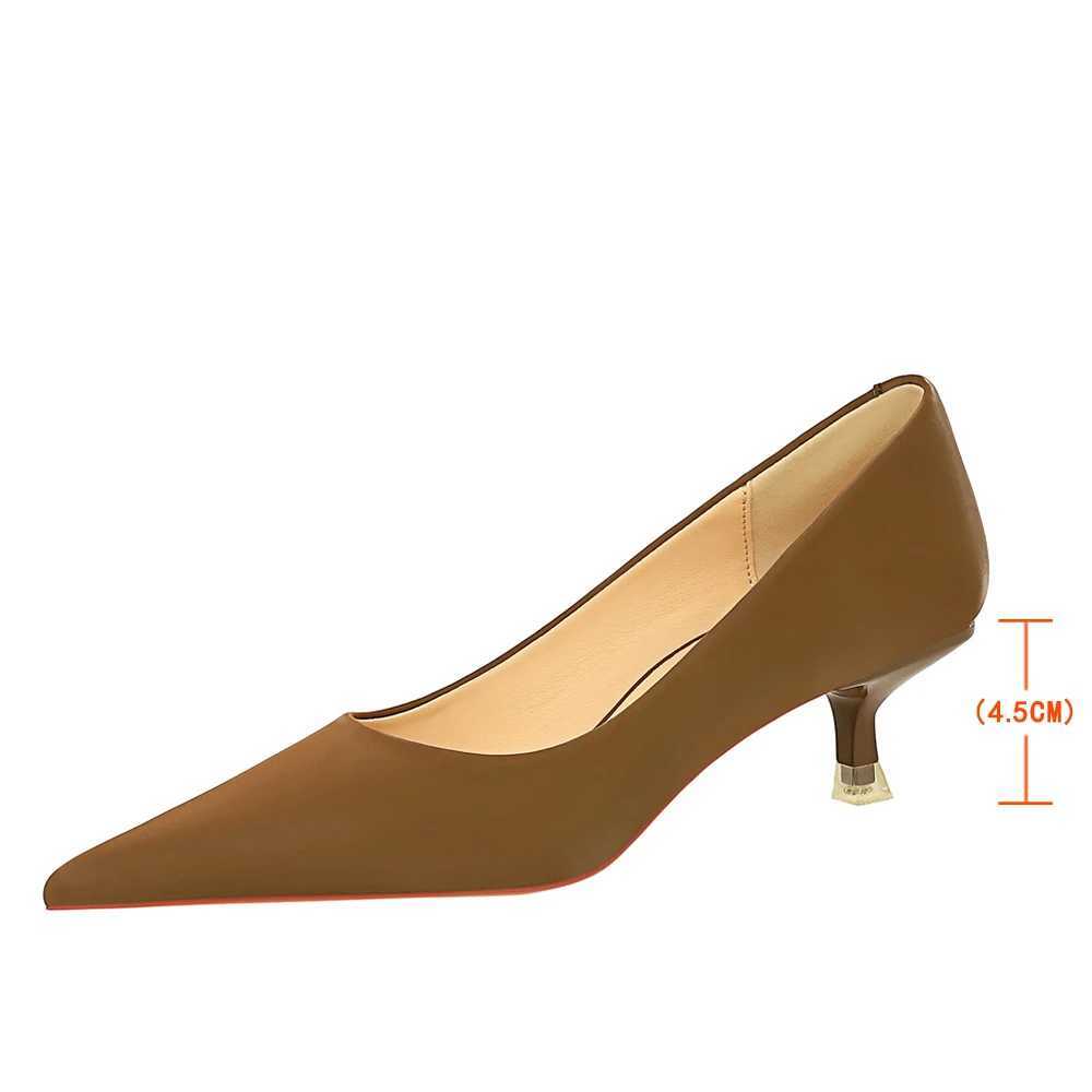 New Arrival womens shoes 4.5 cm toe womens shoes pump fAshionable kitten heel large size 34-43 sexy mid boots womens shoes 2025 T250110