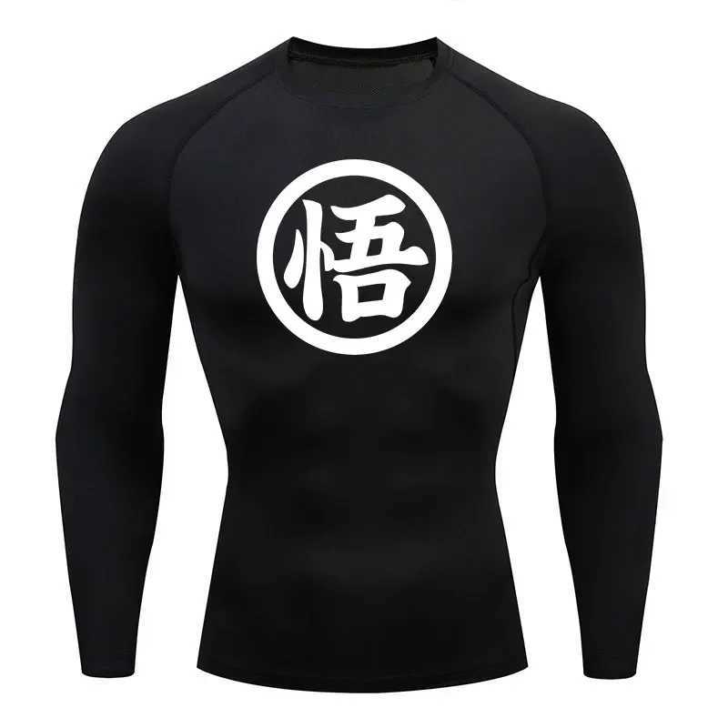 DUTRIEUX Anime Aesthetic Compression Shirt Mens Fitness Exercise Fast Drying T-shirt Tight Fitness Top T-shirt Summer Underwear W250111