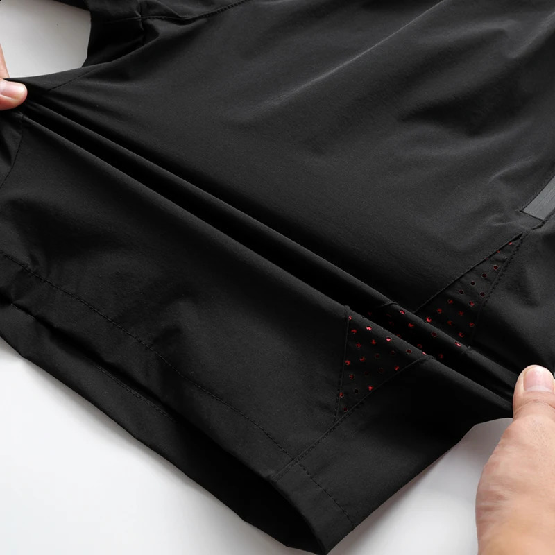 For Summer High Quality Breathe Shorts Men Casual Elastic Waist Quick Dry Fitness Jogging Beach Black Fahion 250108