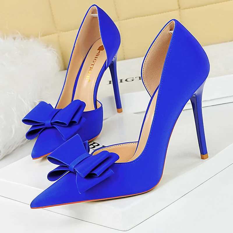 New Arrival BIGTREE Shoes Bow Knot Womens Pump Fashion High Heels Womens Shoes Sexy Party Shoes Stiletto High Heels Office Shoes Silk Satin Womens Sho