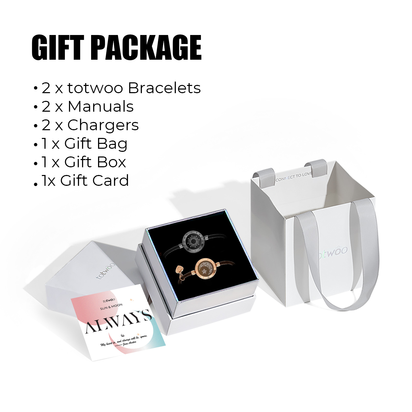 Distance touch Light up&Vibrate Bracelets for Couples, Long Distance Relationship Gifts Smart Sun&Moon Love Bracelet