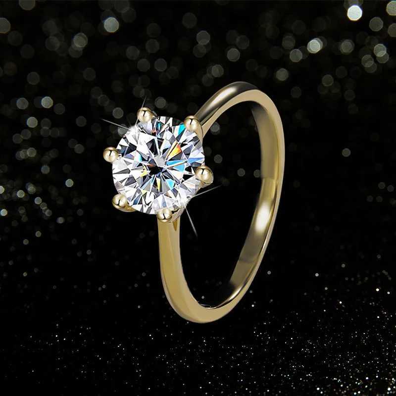 Classic 1-3ct Mmoissanite Wedding Ring Women Laboratory Creates Diamond S925 Silver Plated Gold Jewelry GRA CertificateXJ250110