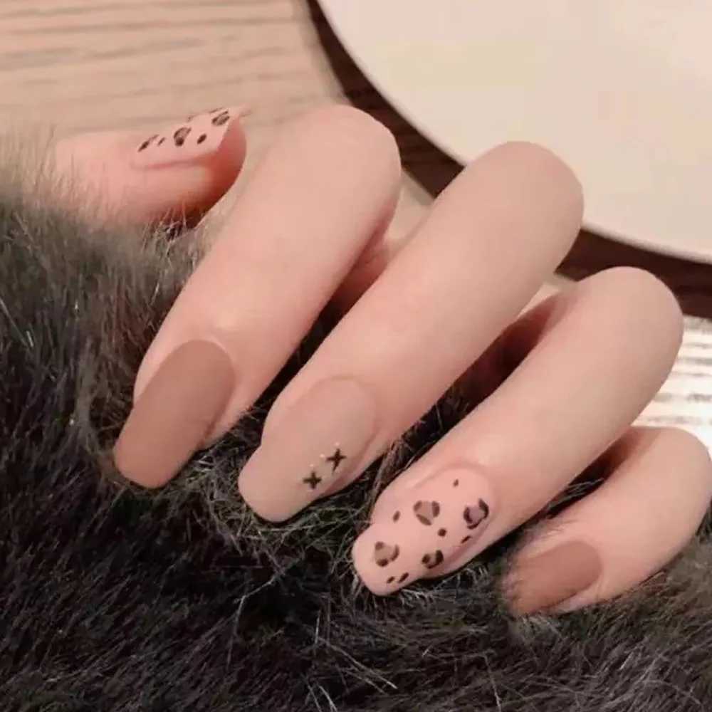 Y2K 24 Pcs Medium Square Press On Nails Pink And Blue French Style False Nails With Rhinestone Shiny Reusable For WomenXJ250110