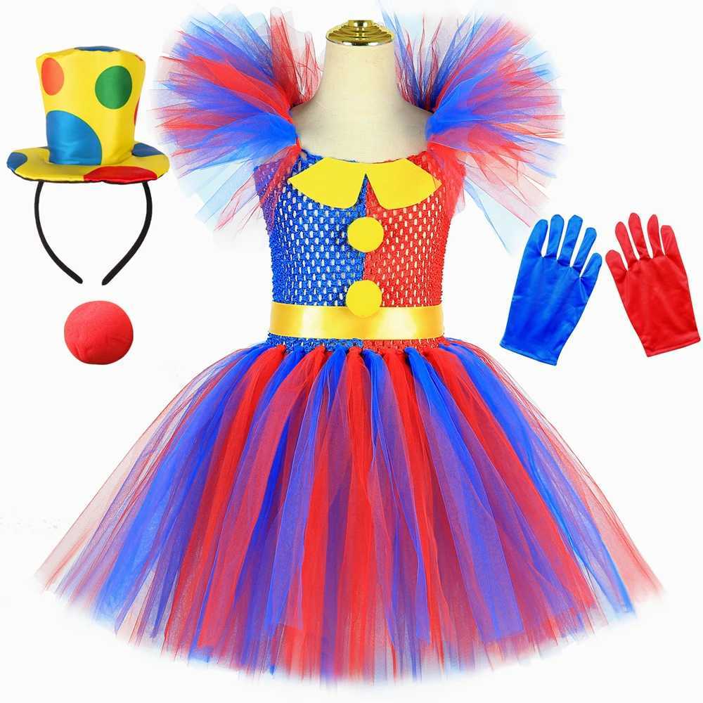 Pomni costumes childrens Tutu costumes amazing digital circus clown role-playing costumes girls Halloween party costumes W250111
