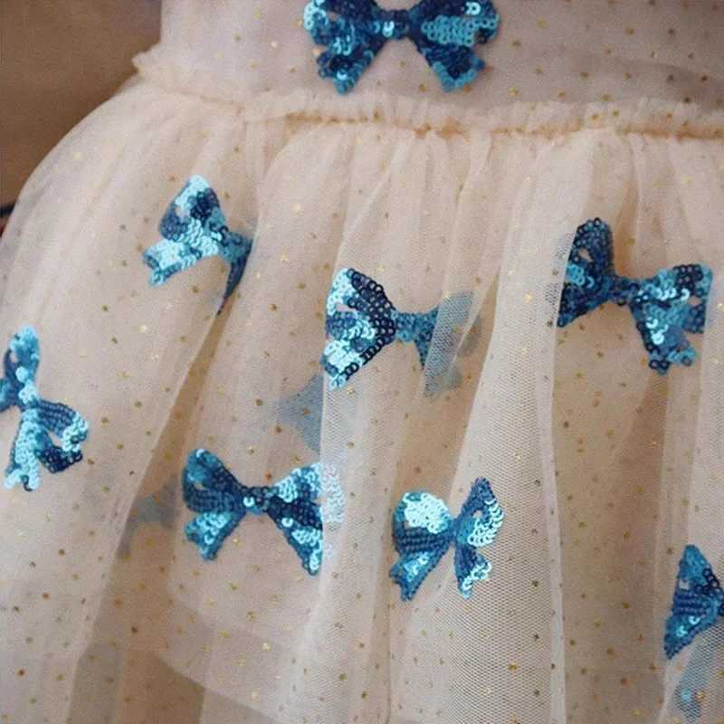 2024 New Girl Par Dress KS Mesh Glitter Christmas Dress Girl Princess Dress Tutu Skirts Casual Dress Childrens Clothing W250111