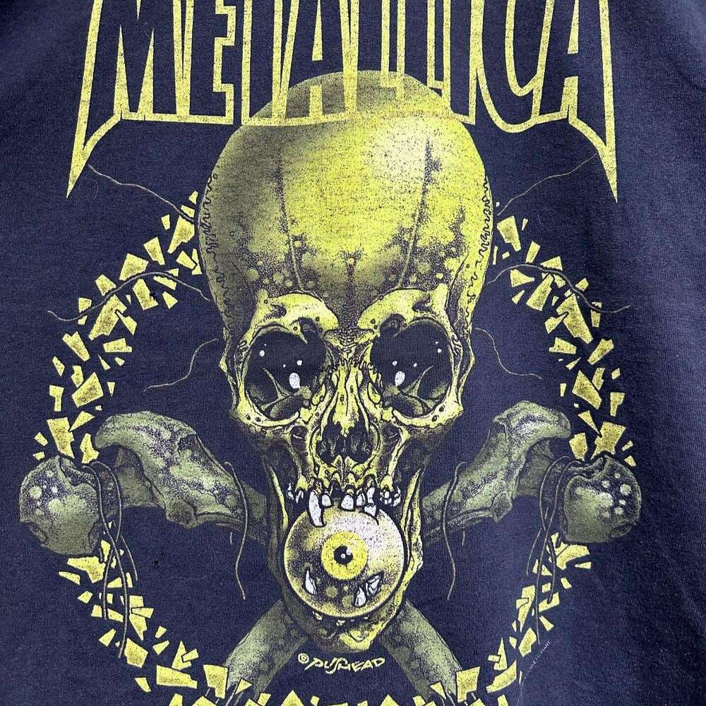 Trendy Couple Loose Men's Women's Metal Band Same Style Printed Short Sleeves, Small and Unique