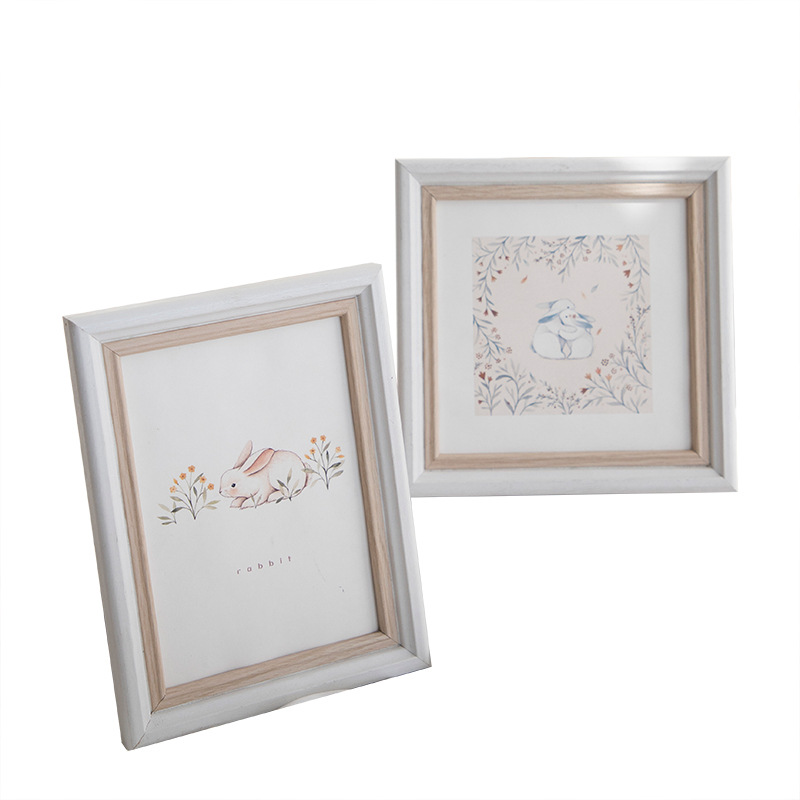 Nordic Resin White Photo 6inch 7 8 10 A4 Pictrue Frame Hanging Wall Home Decoration H260306