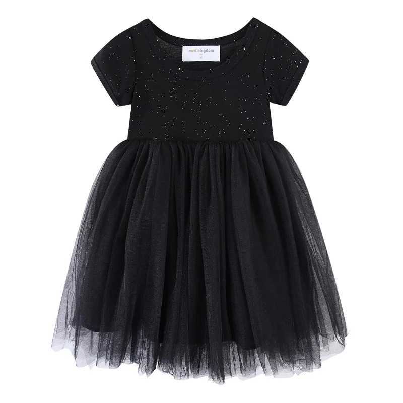 Mudkingdom Sparkly Girls Tutu Dress Short sleeved Wedding Dress Princess Par Dress Big Girl Tulle Dress Childrens Summer W250111