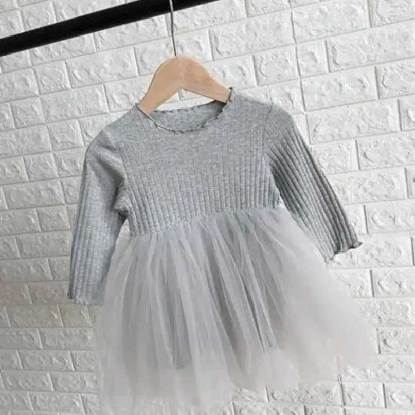 Baby girl lace patchwork dress 2022 newly arrived childrens girl spring and autumn dress childrens princess cotton dress 12M-6Y W250111