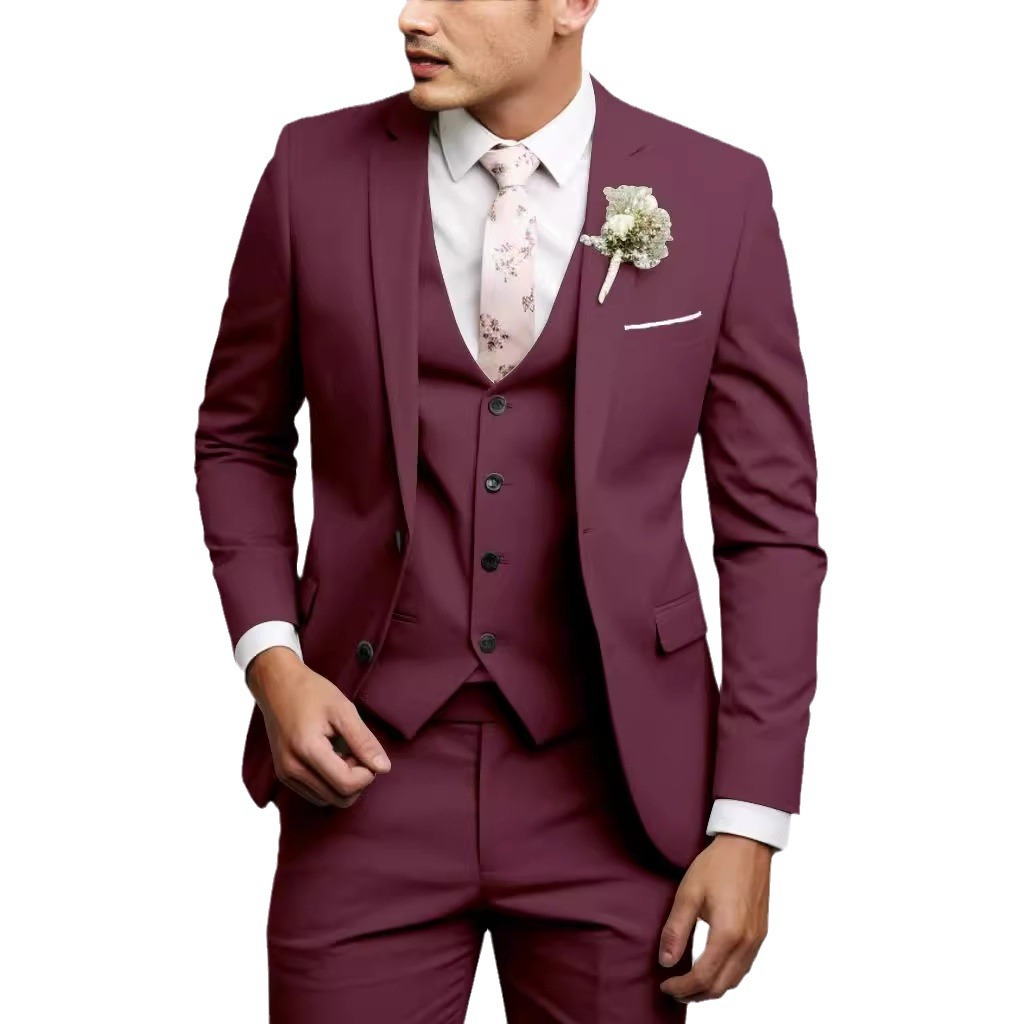 6-A5 three-piece professional formal suit for groomsmen