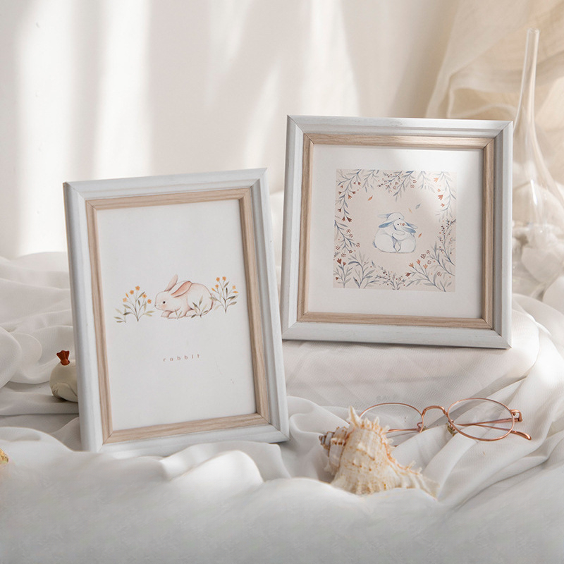Nordic Resin White Photo 6inch 7 8 10 A4 Pictrue Frame Hanging Wall Home Decoration H260306