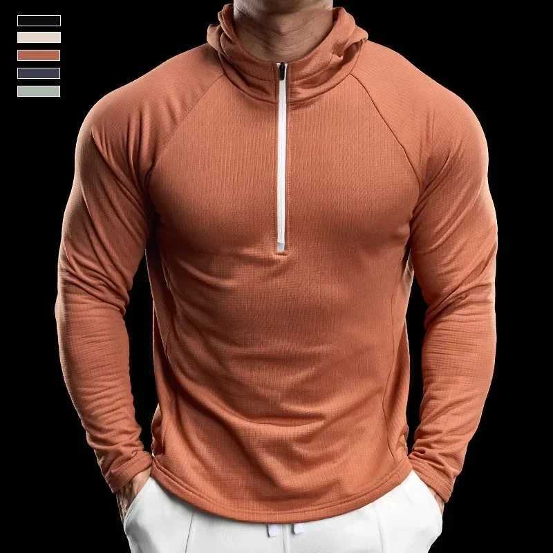 2024 autumn sportswear mens gym running training clothing sleeping fast drying sportswear casual hooded fitness clothing W250111