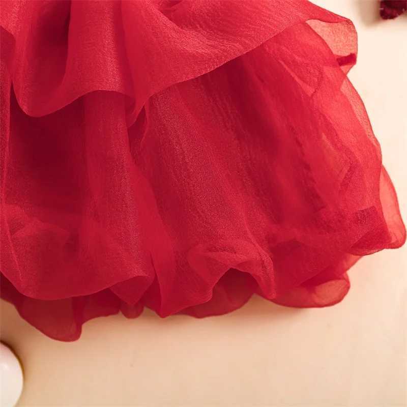 Pudcoco baby girl slip dress sleeveless bow layered summer A-line dress chiffon princess dress 6M-6T W250111