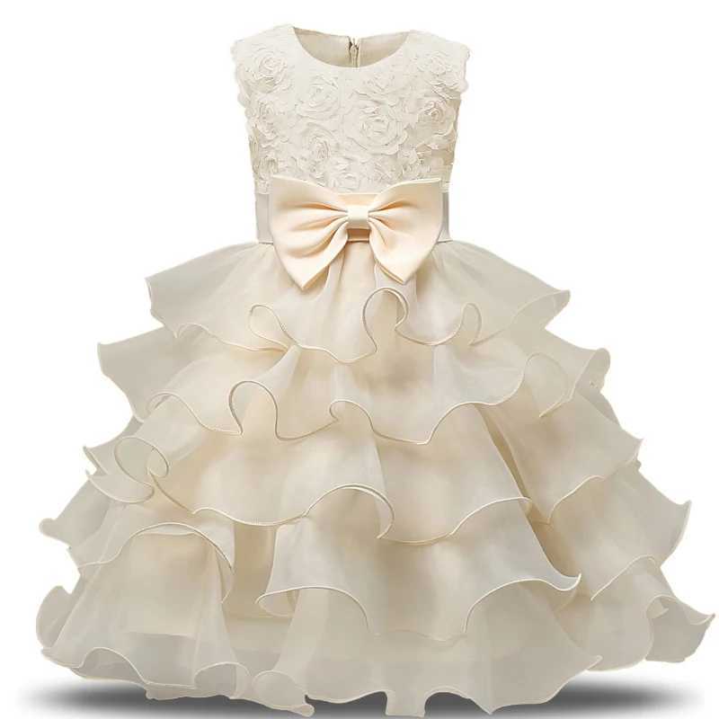 Deluxe Par wedding dress for children used for weddings birthdays childrens Christmas celebrations girls lace Tutu floral girls dresses W250111