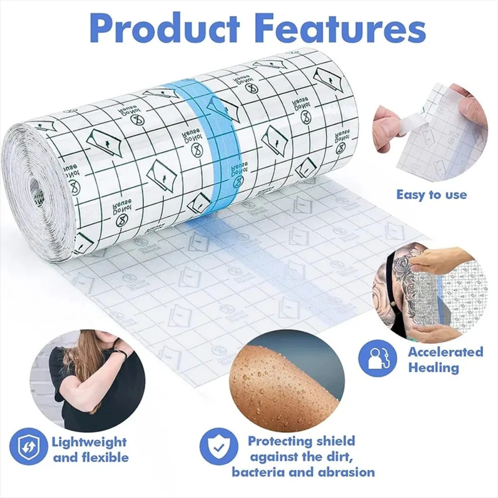 5M Waterproof Protective Tattoo Healing Film Aftercare Bandage Roll Accessories Supply 241230
