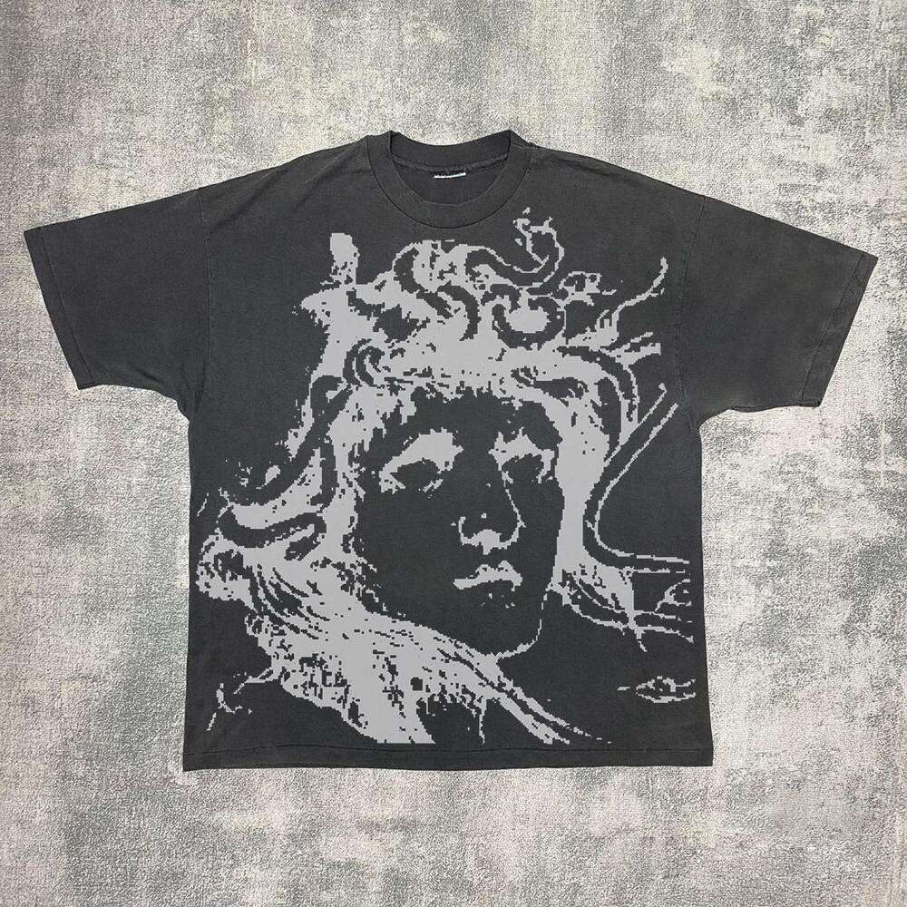 Inspiration: Summer American washed worn short sleeved t-shirt for men women, loose and casual versatile top