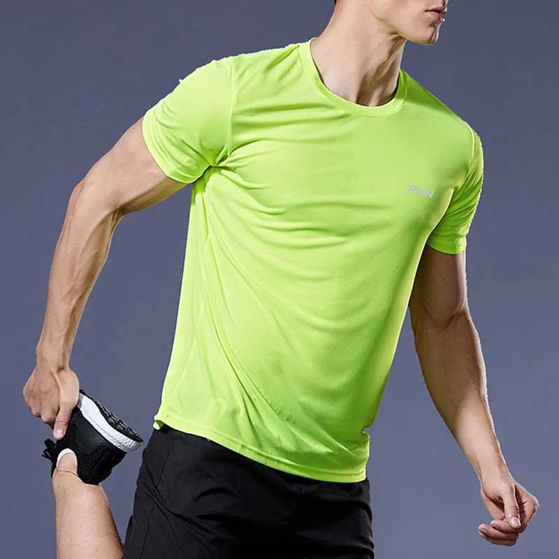 Mens sports shirt short sLeeved running sports shirt mens fast drying fitness shirt top-level shirt mens sports shirt W250111